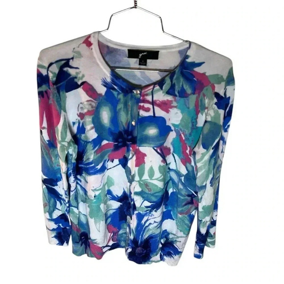 NEW Beautiful GNW Floral Cardigan Sweater, Sz S - Picture 1 of 3